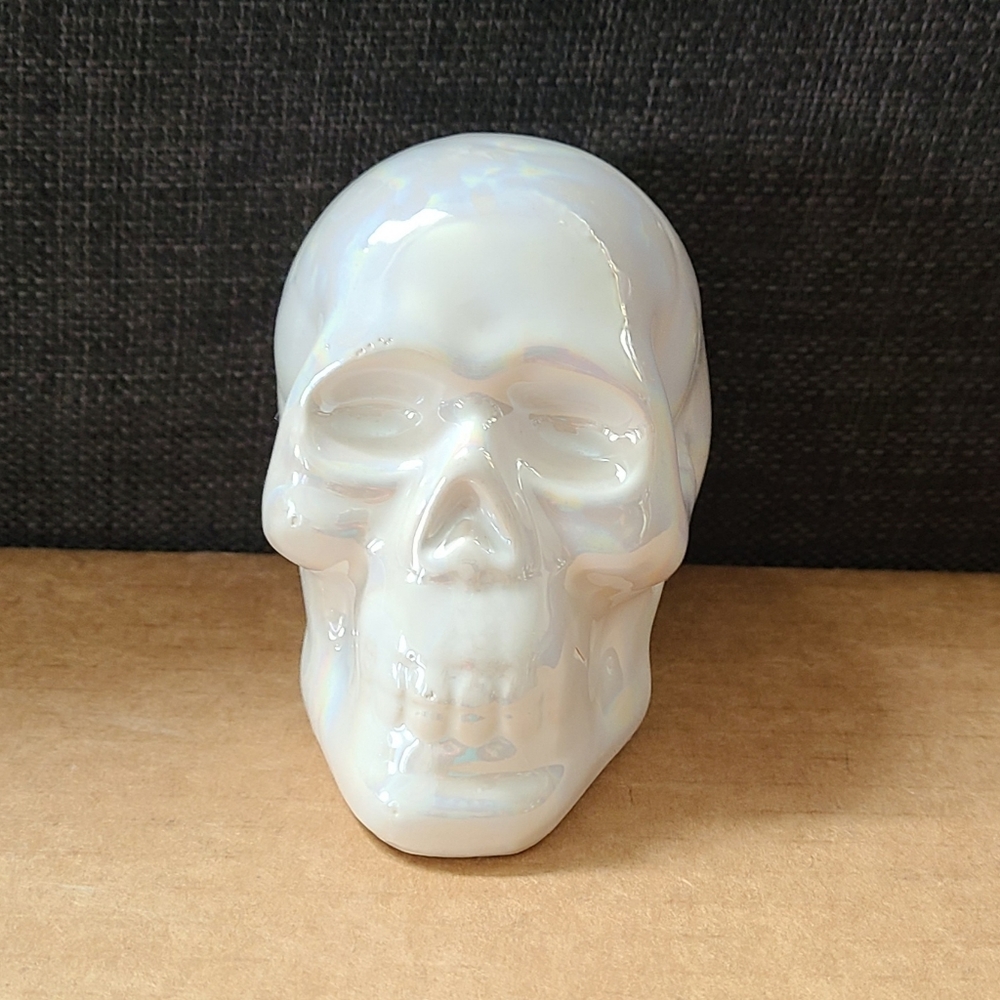 Iridescent Ceramic Skull